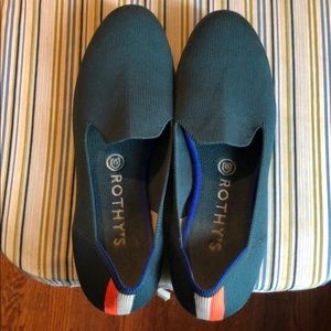 Rothys bottle blue loafers